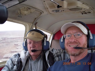 flying with LaVar - aerial - Utah backcountryside - LaVar and Adam flying N4372J