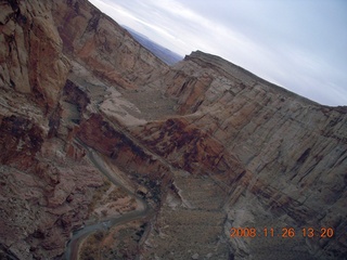 548 6ps. flying with LaVar - aerial - Utah backcountryside - Hidden Splendor canyon departure