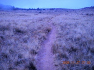 7 6pt. Canyonlands National Park - Lathrop trail hike - pre-dawn grassland