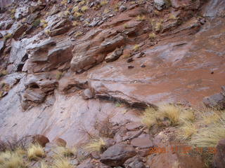235 6pt. Canyonlands National Park - Lathrop trail hike - water running over rocks