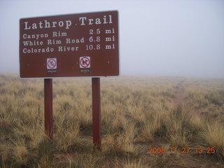 315 6pt. Canyonlands National Park - Lathrop trail hike - sign