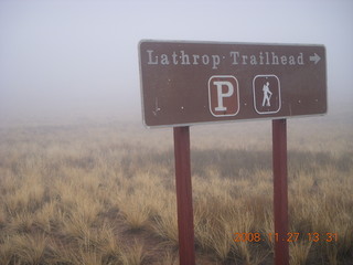 316 6pt. Canyonlands National Park - Lathrop trail hike - sign