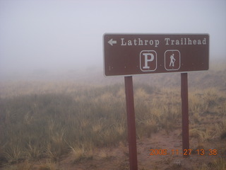 319 6pt. Canyonlands National Park - Lathrop trail hike - sign