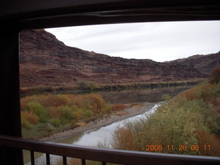 7 6pu. view from Moab bridge across the Colorado River