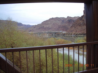 8 6pu. view from Moab bridge across the Colorado River