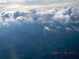 144 6pu. aerial Canyonlands area with clouds