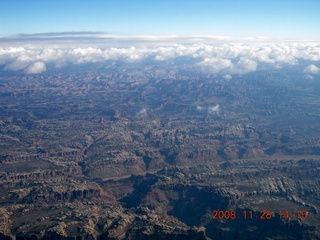 157 6pu. aerial Canyonlands area - clouds