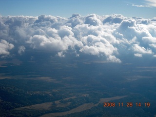 182 6pu. aerial Canyonlands area with clouds