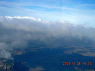 196 6pu. aerial Lake Powell amid clouds
