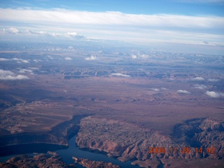 aerial Lake Powell clouds