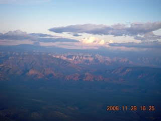 aerial clouds south of Grand Canyon