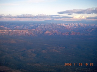aerial clouds south of Grand Canyon