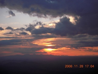 301 6pu. aerial clouds north of Phoenix - beautiful sunset