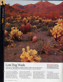 Lost Dog Wash article in Arizona Highways