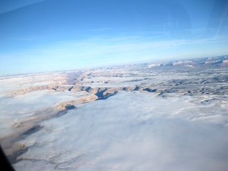 2 6qg. beth's Saturday zion-trip pictures - aerial - cloud covered plateau with canyons