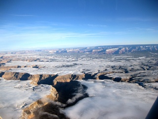 4 6qg. beth's Saturday zion-trip pictures - aerial - cloud covered plateau with canyons