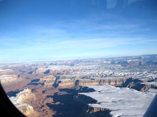 7 6qg. beth's Saturday zion-trip pictures - aerial - cloud covered plateau with canyons