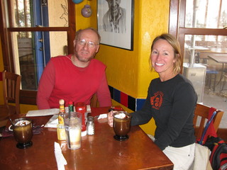 38 6qg. beth's Saturday zion-trip pictures - Adam and Debbie at lunch