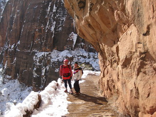 beth's Saturday zion-trip pictures - Zion National Park - Angels Landing hike - Adam and Debbie