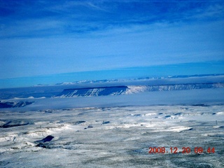 8 6ql. aerial - clouds and snow north of grand canyon