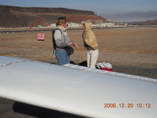 13 6ql. Beth and Debbie at Saint George Airport (SGU)