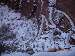 Zion National Park - Angels Landing hike - snow angel