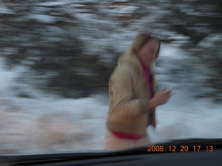 135 6ql. Zion National Park - Debbie running back