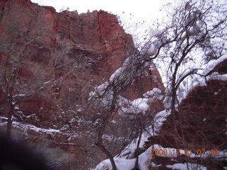 Zion National Park - ripply ice with flash
