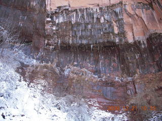 112 6qm. Zion National Park - Emerald Pools hike - icicles