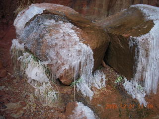 171 6qm. Zion National Park - Emerald Pools hike - icicles