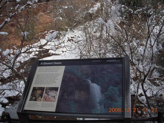 172 6qm. Zion National Park - Emerald Pools hike - sign
