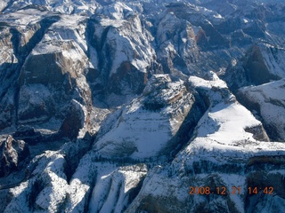 208 6qm. aerial - Zion National Park with Angels Landing