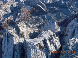 219 6qm. aerial - Zion National Park with Emerald Pools canyon