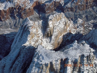 222 6qm. aerial - Zion National Park with Emerald Pools canyon