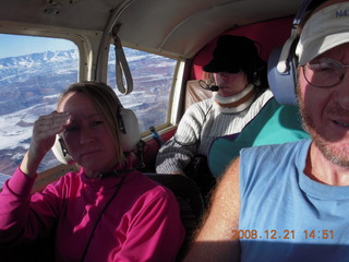 Debbie, Beth, Adam flying in N4372J