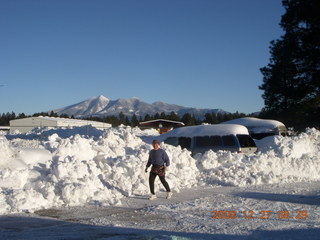 976 6qt. Adam running in the cold snow at Flagstaff Airport (FLG)