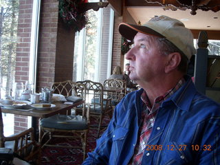 Adam after running in the cold snow at Flagstaff Airport (FLG) - ice in beard