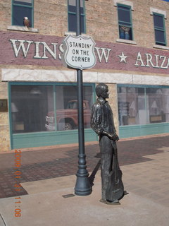 Standing in the Corner in Winslow Arizona