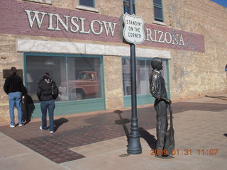 28 6rx. Standing in the Corner in Winslow Arizona