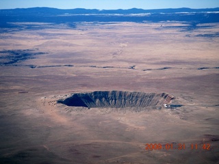 aerial - meteor crater