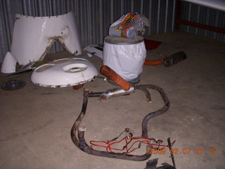 n4372j in hanger - old engine