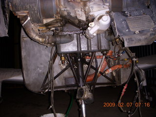 n4372j in hanger - old engine