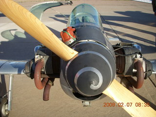 n4372j in hanger - old engine