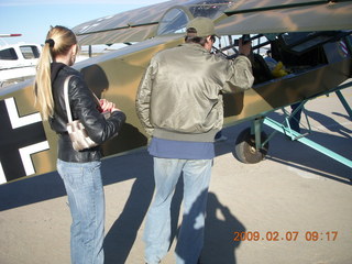 Coolidge trip with Sean and Kristina - Kristina, little airplane, Sean