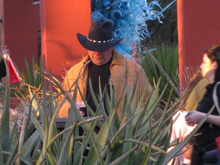 beth's Dale Chihuly pictures - Michael amid plants