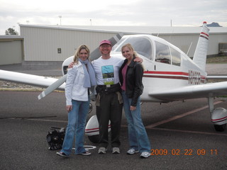 Adam, Kristina, and Sean flying in N8483R