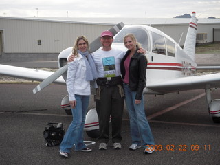 Sean, Kristina, and Adam flying in N8483R