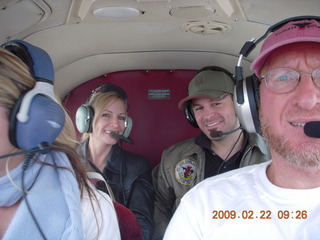 Kristina, Sean, and Adam flying in N8483R