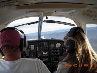 Adam and Amanda from behind flying in N8483R