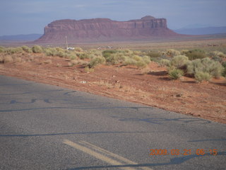 Monument Valley seen from inside my airplane on the ground